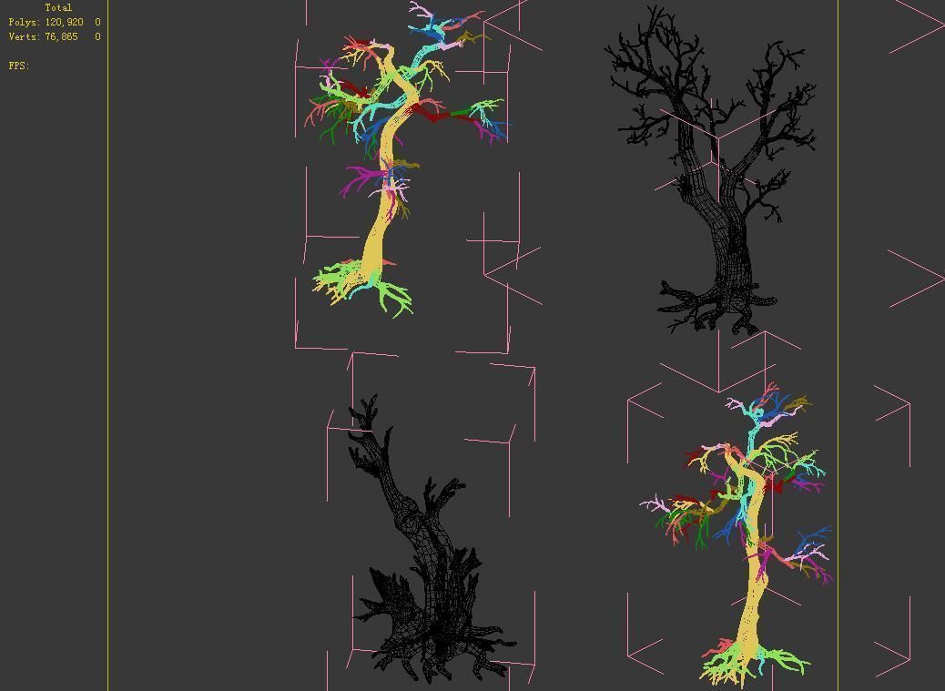 Dragon Fortress-Spider Forest Withered Tree 01 3D model_4