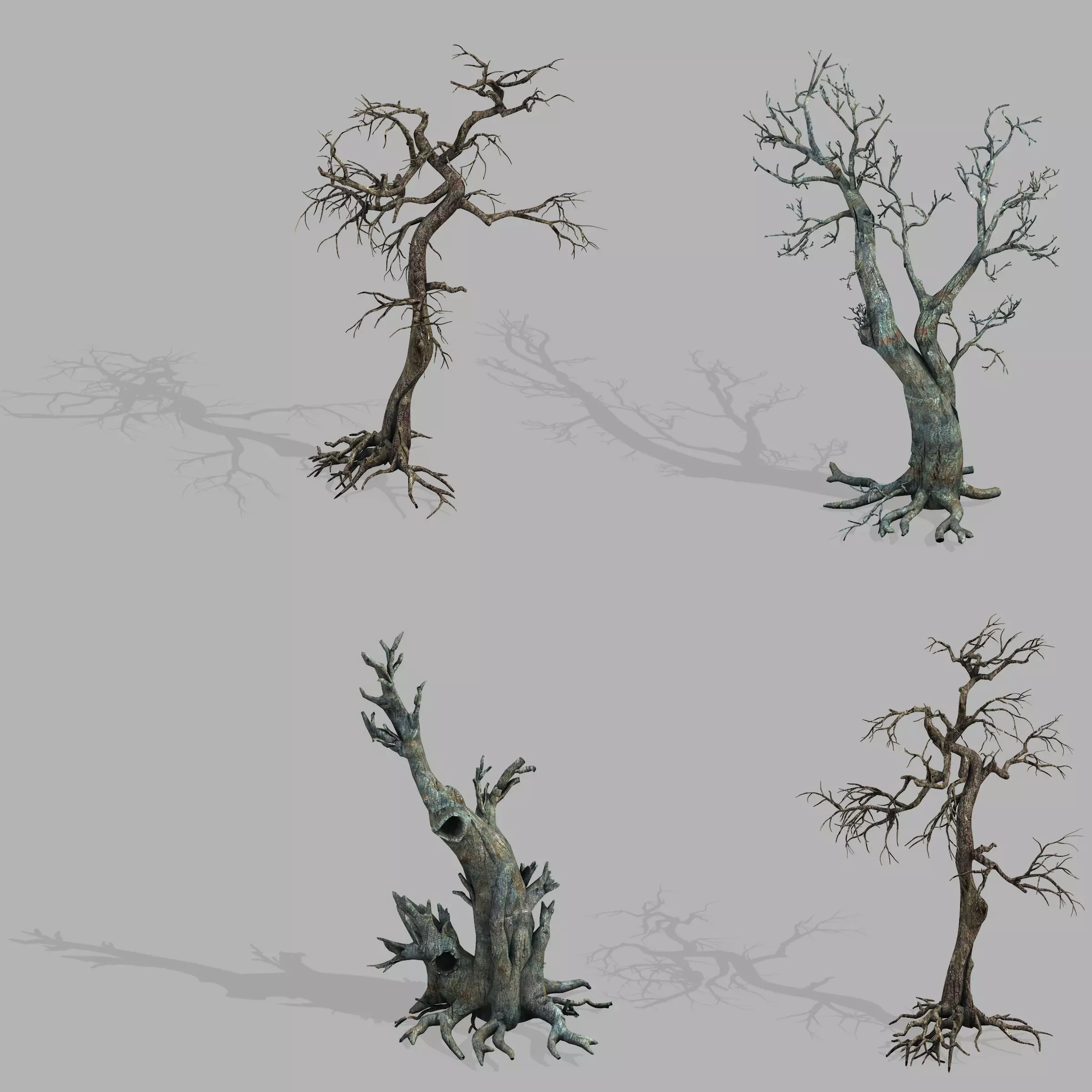 Dragon Fortress-Spider Forest Withered Tree 01 3D model_0