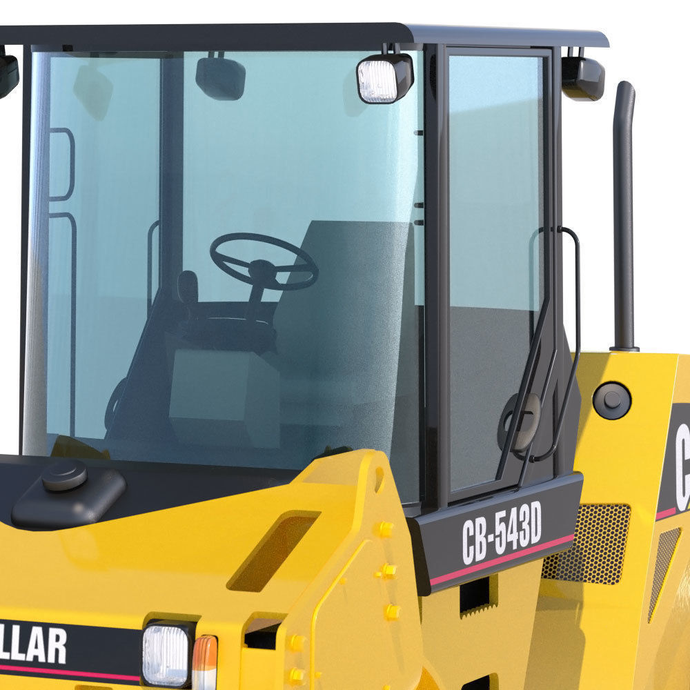 Vibratory Asphalt Compactor Cat CB543D 3D model_10