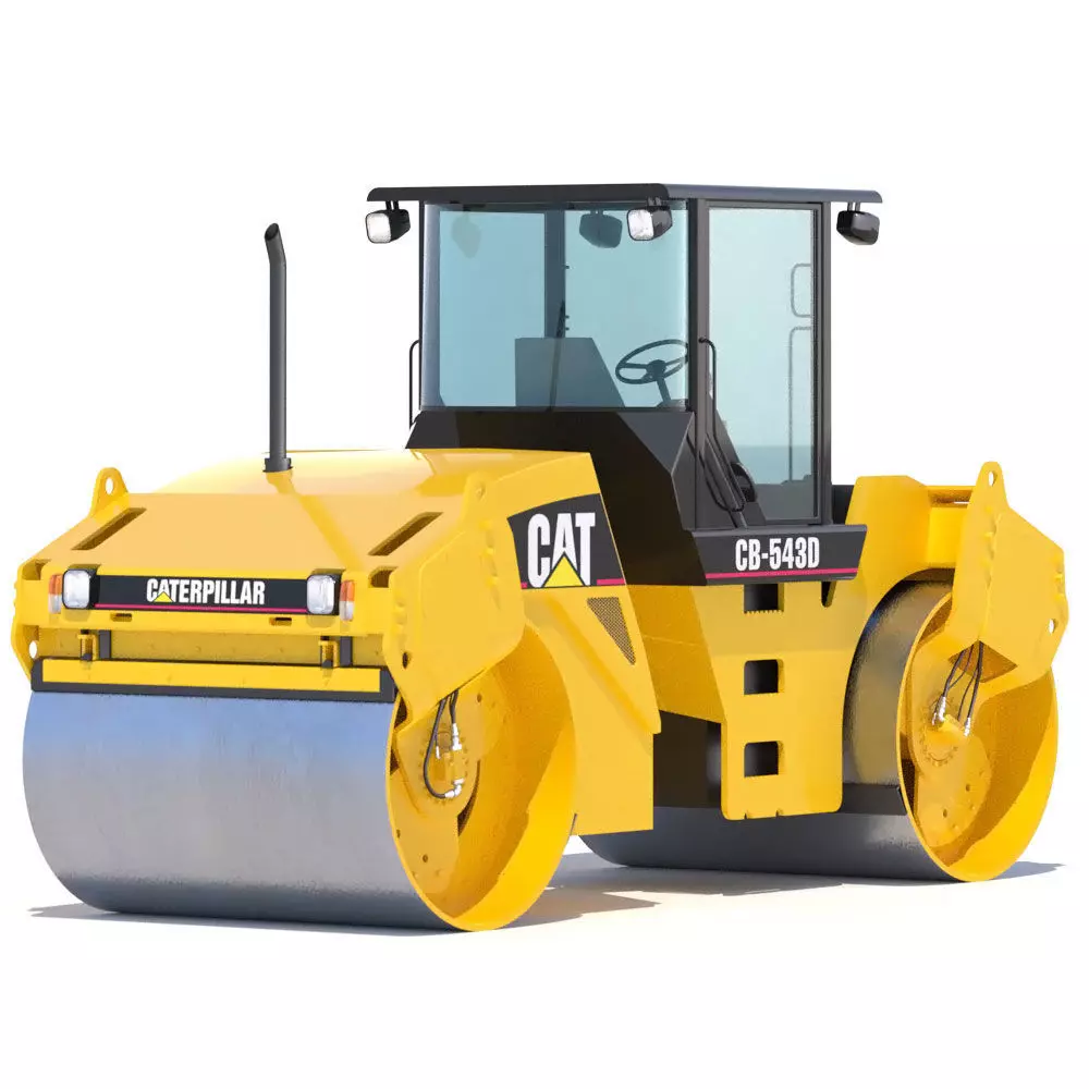 Vibratory Asphalt Compactor Cat CB543D 3D model_0