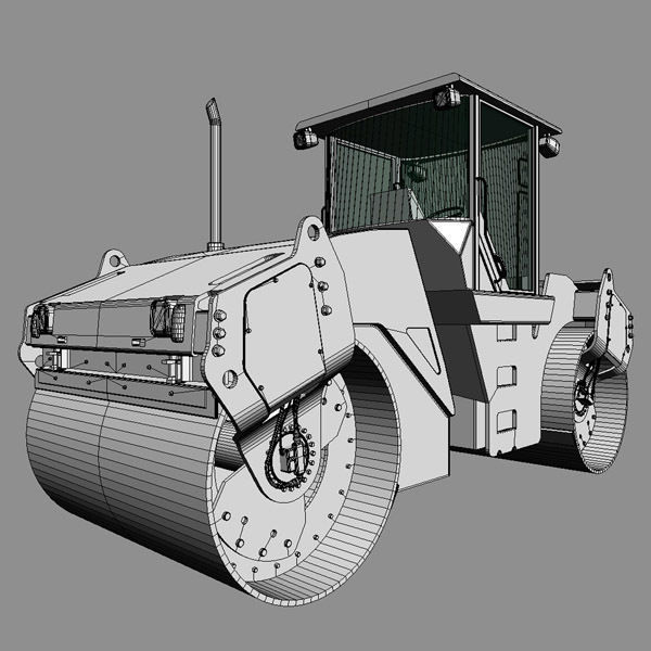 Vibratory Asphalt Compactor Cat CB543D 3D model_5