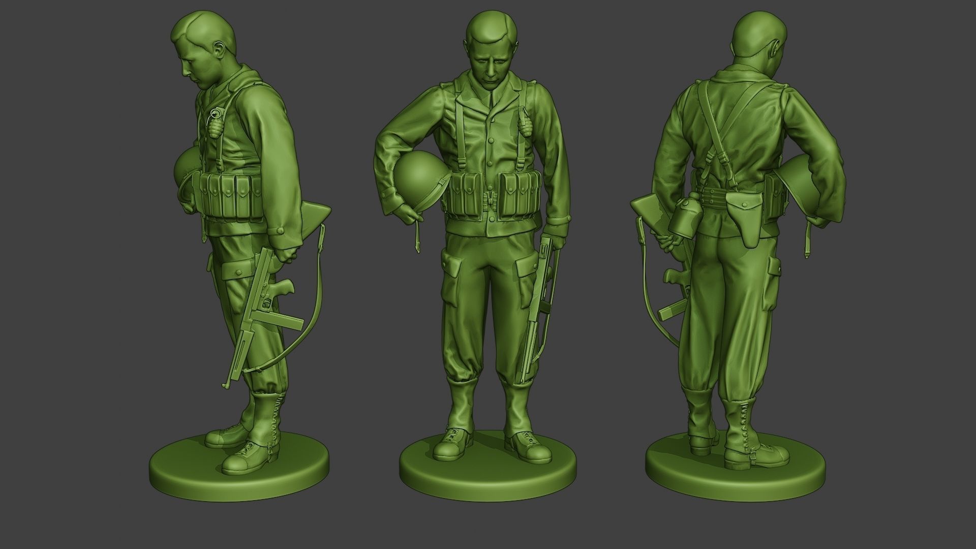 American soldiers ww2 A11 Pack 1 3D Model Collection_9