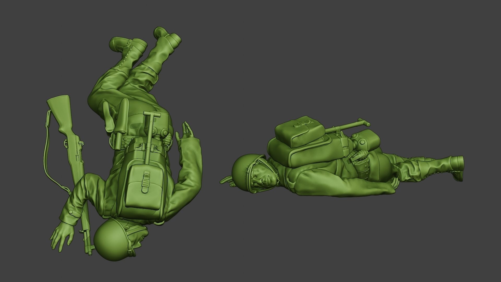 American soldiers ww2 A11 Pack 1 3D Model Collection_5