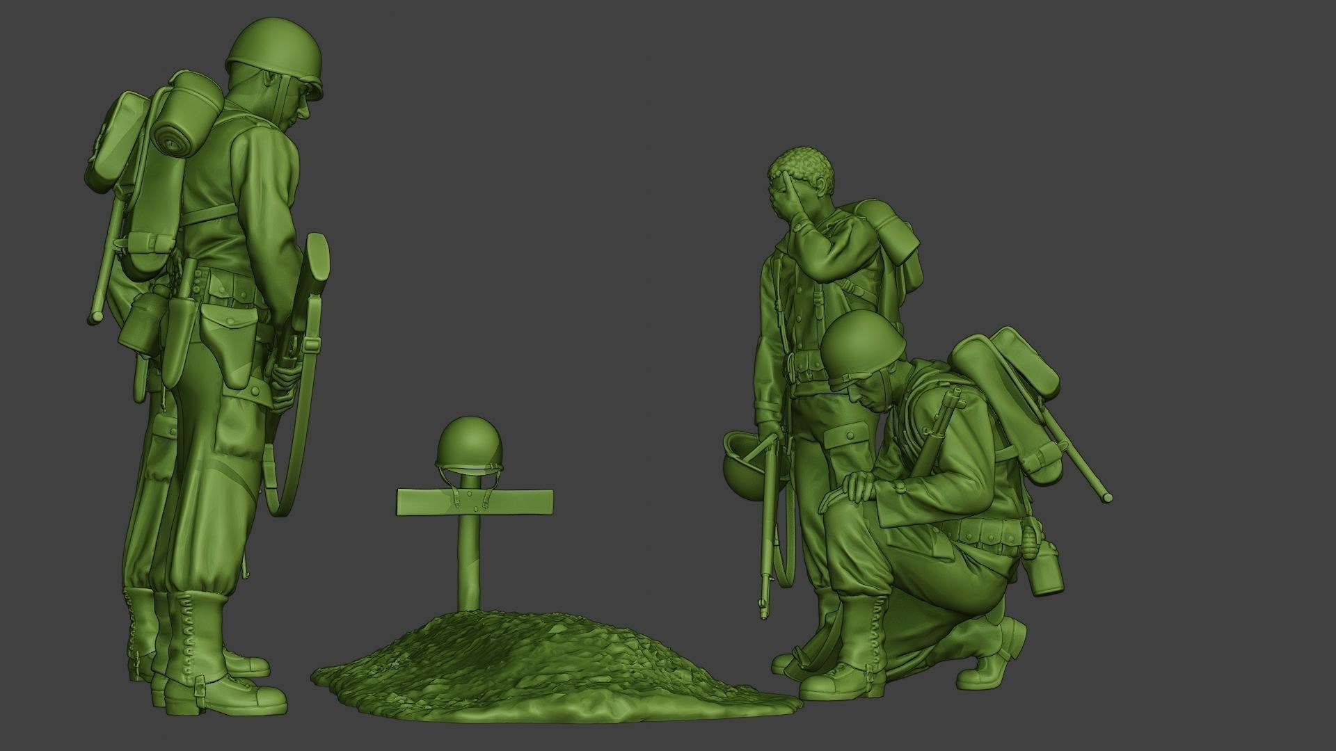 American soldiers ww2 A11 Pack 1 3D Model Collection_2