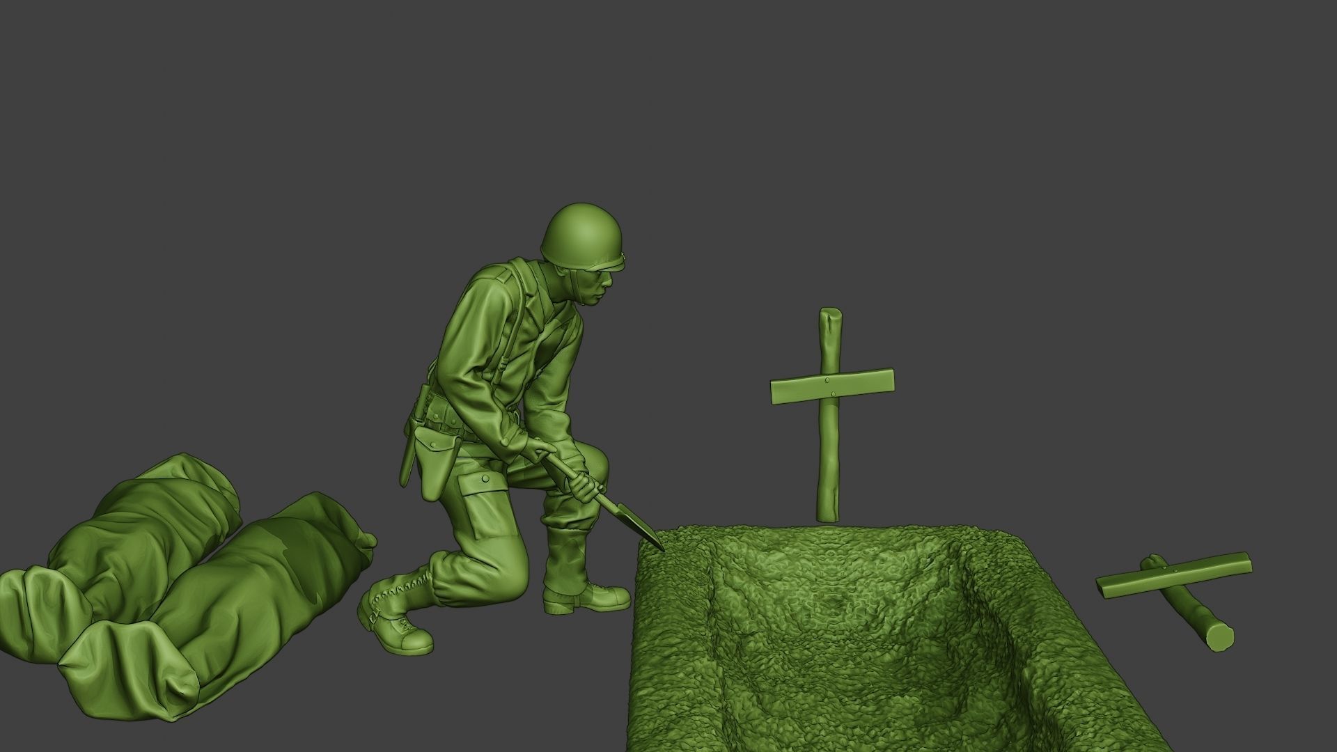 American soldiers ww2 A11 Pack 1 3D Model Collection_13