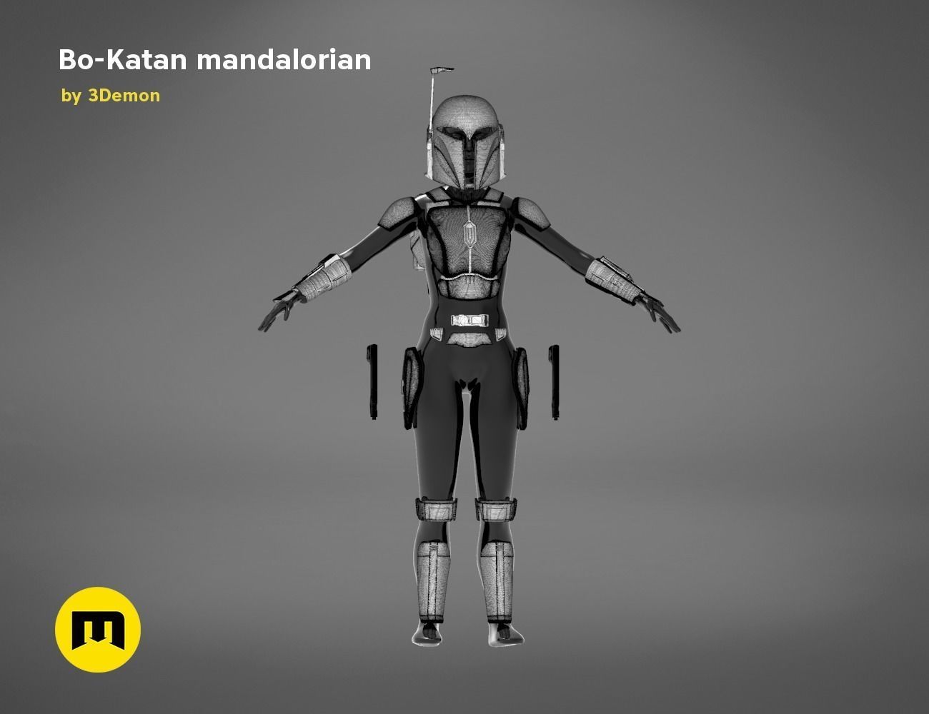 Bo-Katan Mandalorian Armor Set 3D print model_42