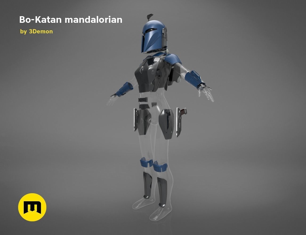 Bo-Katan Mandalorian Armor Set 3D print model_5