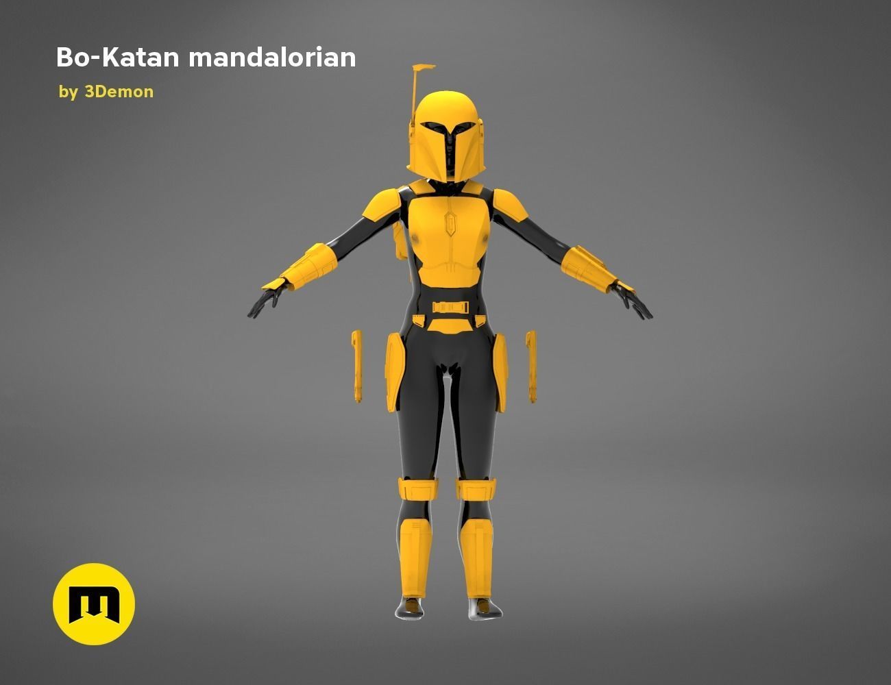 Bo-Katan Mandalorian Armor Set 3D print model_41