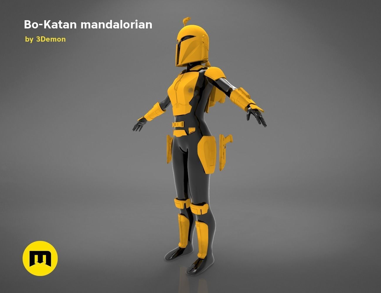 Bo-Katan Mandalorian Armor Set 3D print model_35