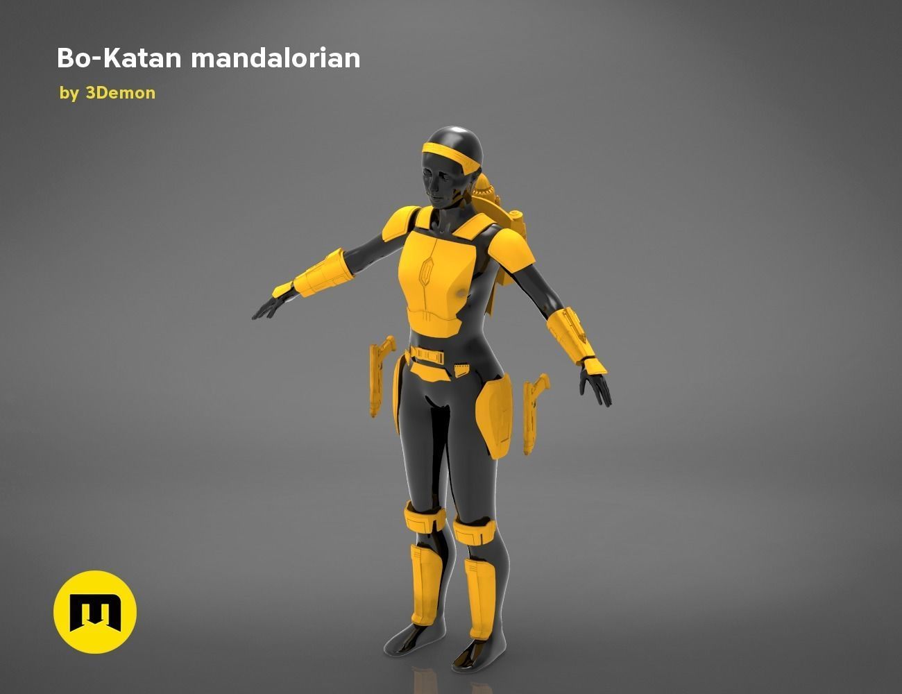 Bo-Katan Mandalorian Armor Set 3D print model_55