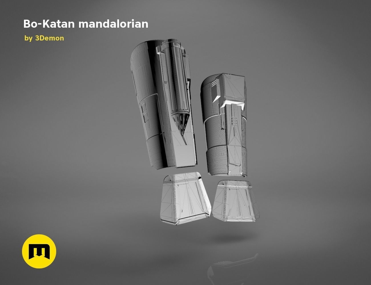 Bo-Katan Mandalorian Armor Set 3D print model_30