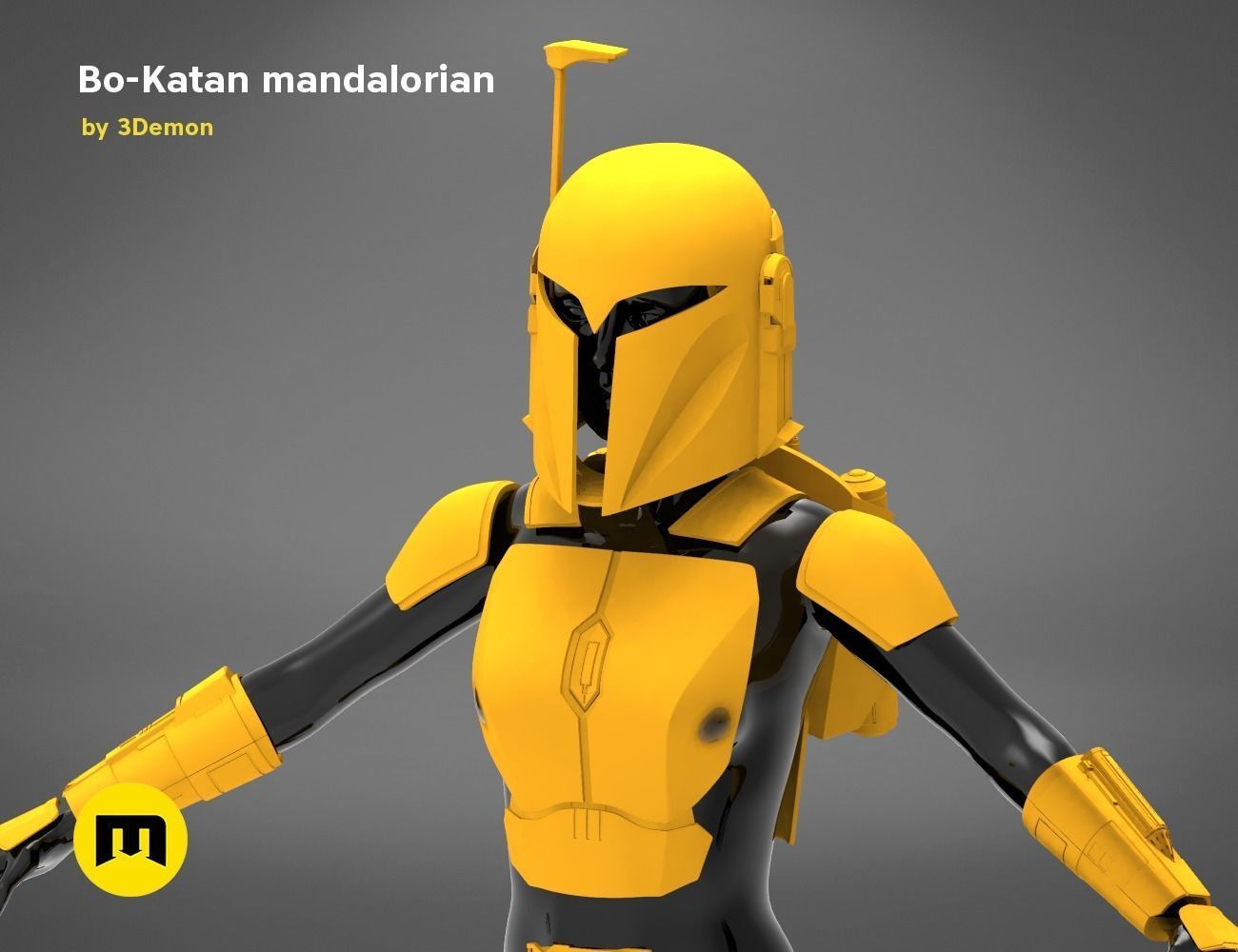Bo-Katan Mandalorian Armor Set 3D print model_49