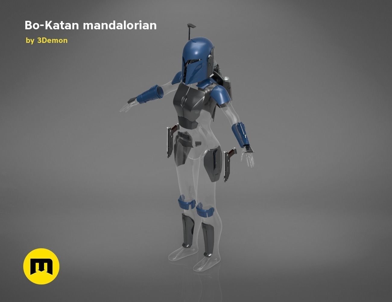 Bo-Katan Mandalorian Armor Set 3D print model_7