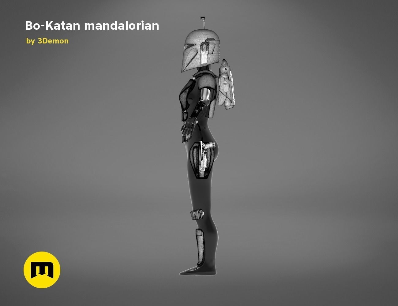 Bo-Katan Mandalorian Armor Set 3D print model_44