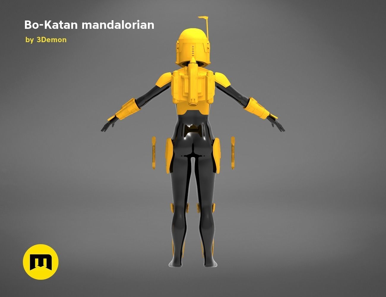 Bo-Katan Mandalorian Armor Set 3D print model_39