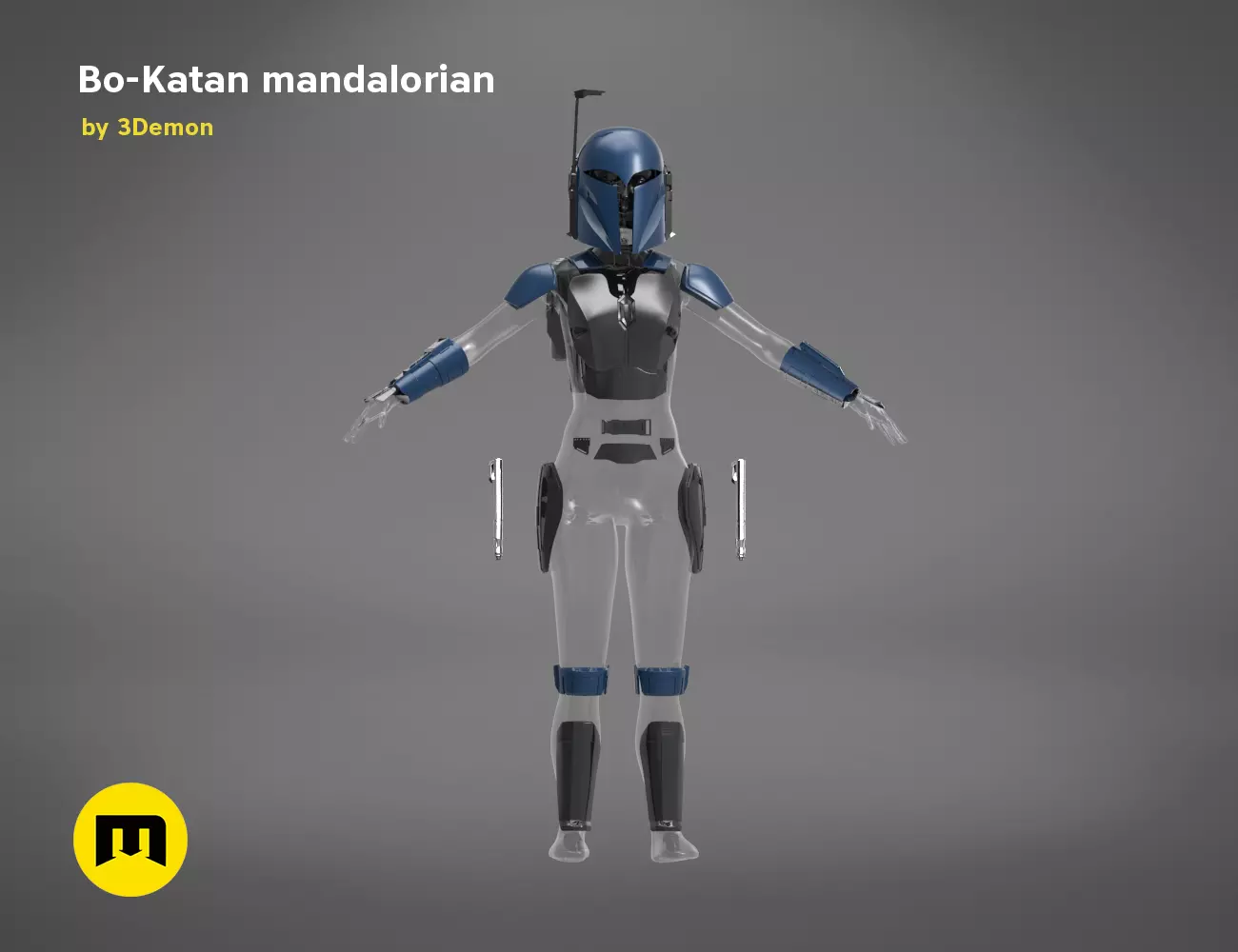 Bo-Katan Mandalorian Armor Set 3D print model_0
