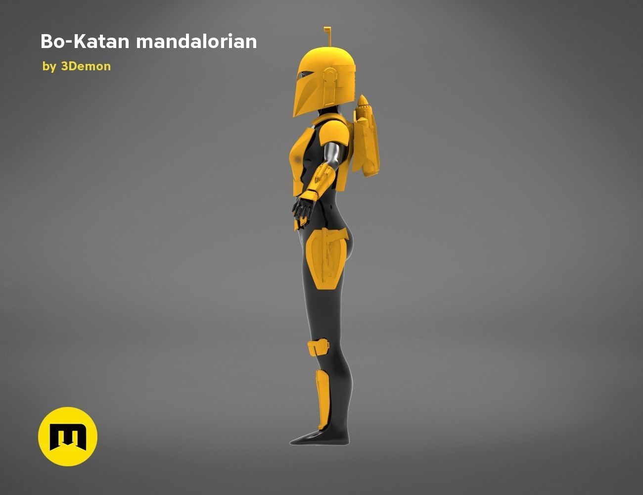 Bo-Katan Mandalorian Armor Set 3D print model_43