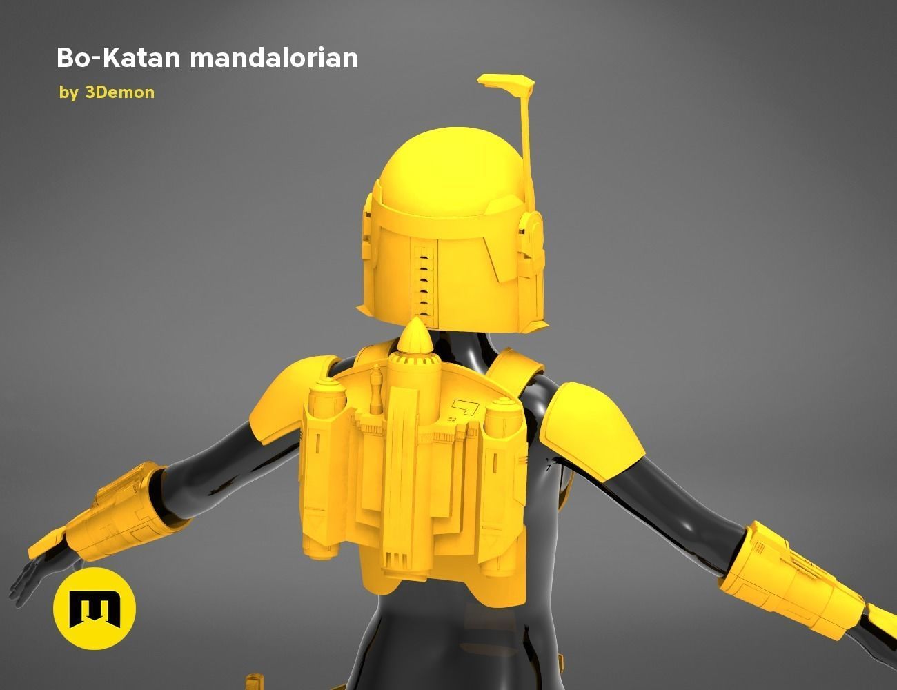 Bo-Katan Mandalorian Armor Set 3D print model_47