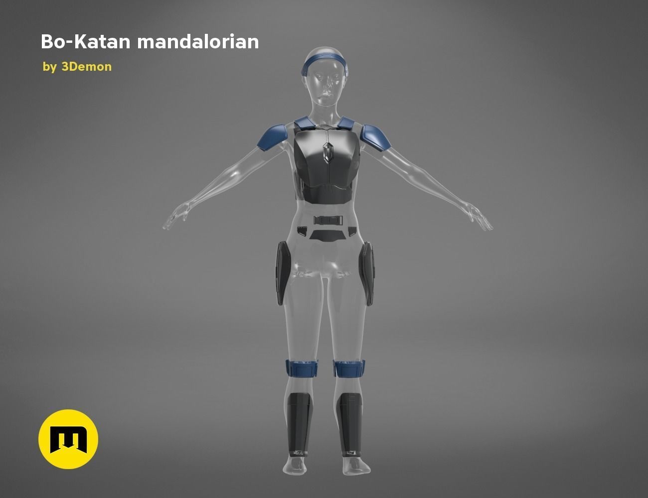 Bo-Katan Mandalorian Armor Set 3D print model_59