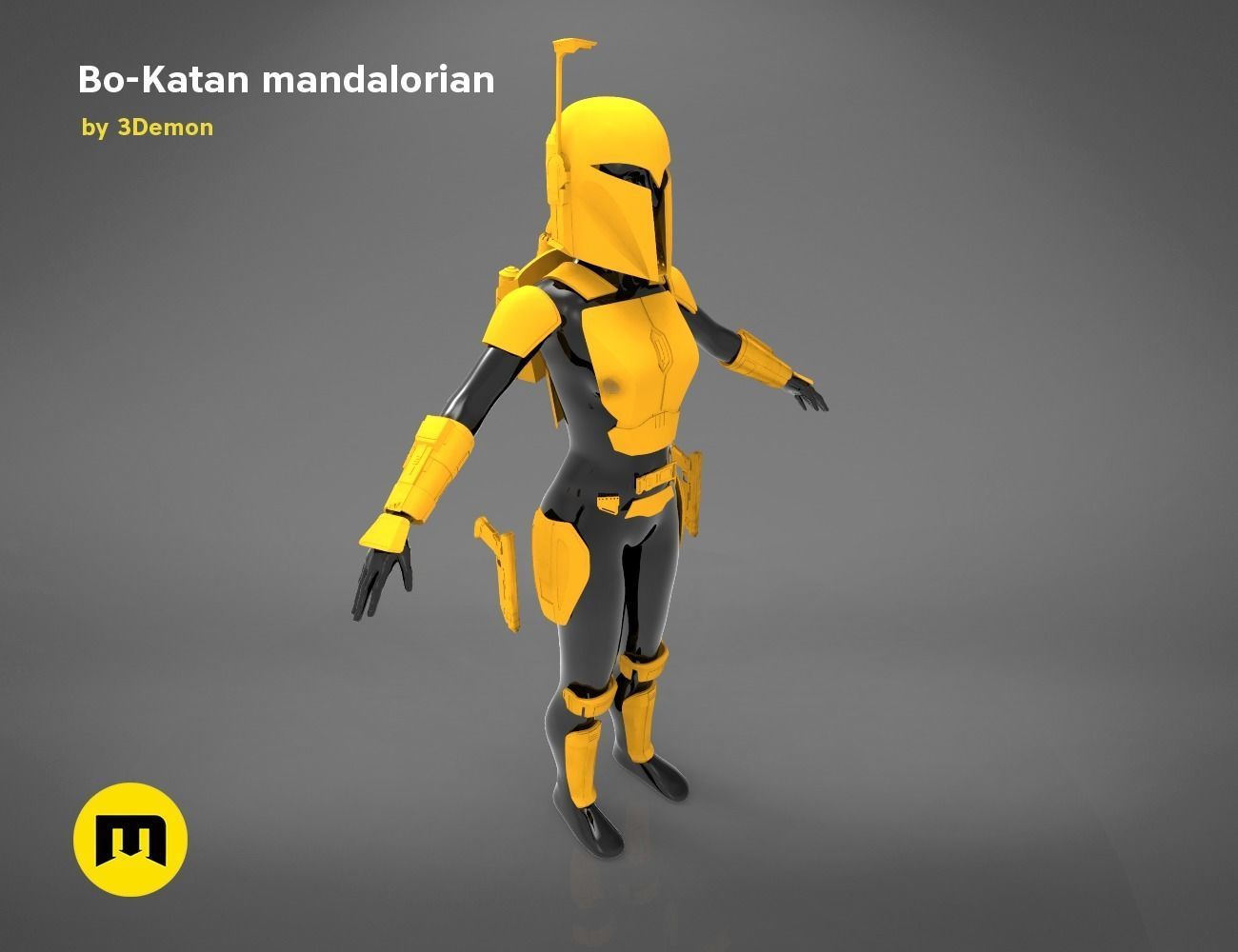 Bo-Katan Mandalorian Armor Set 3D print model_45