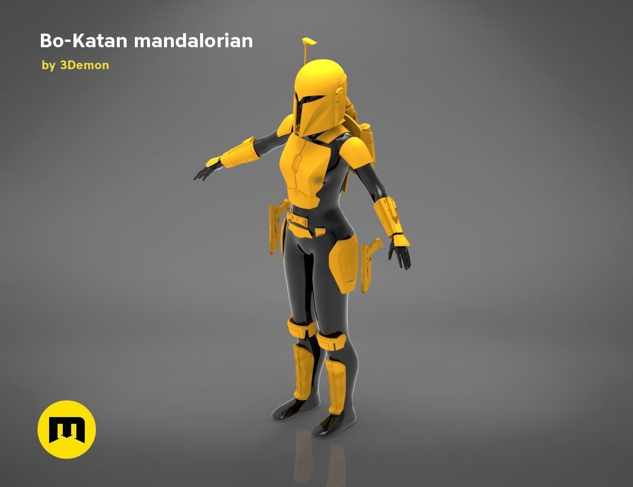 Bo-Katan Mandalorian Armor Set 3D print model_51