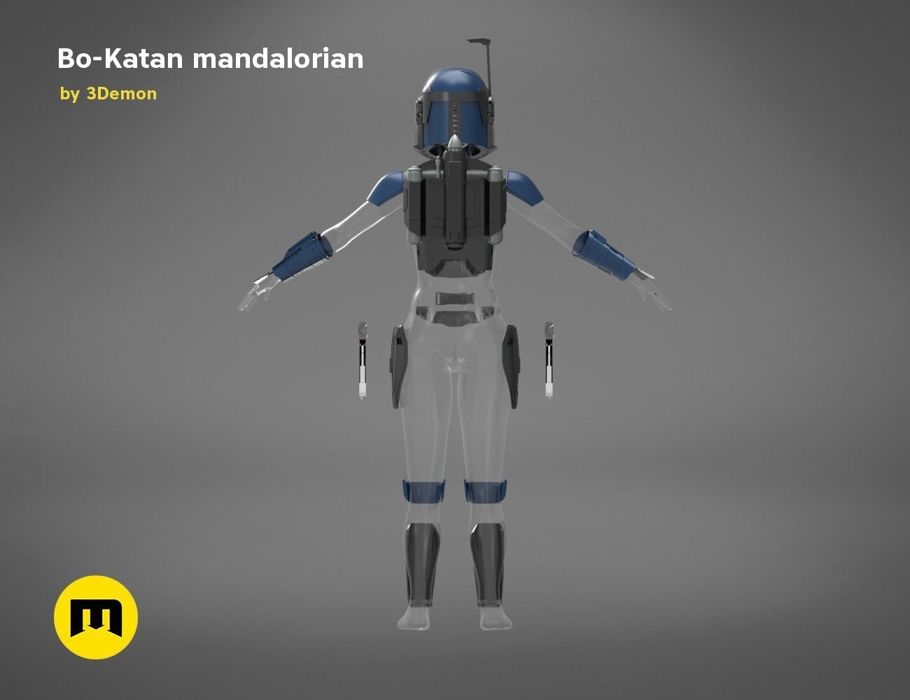 Bo-Katan Mandalorian Armor Set 3D print model_19