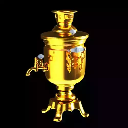 Samovar golden urn