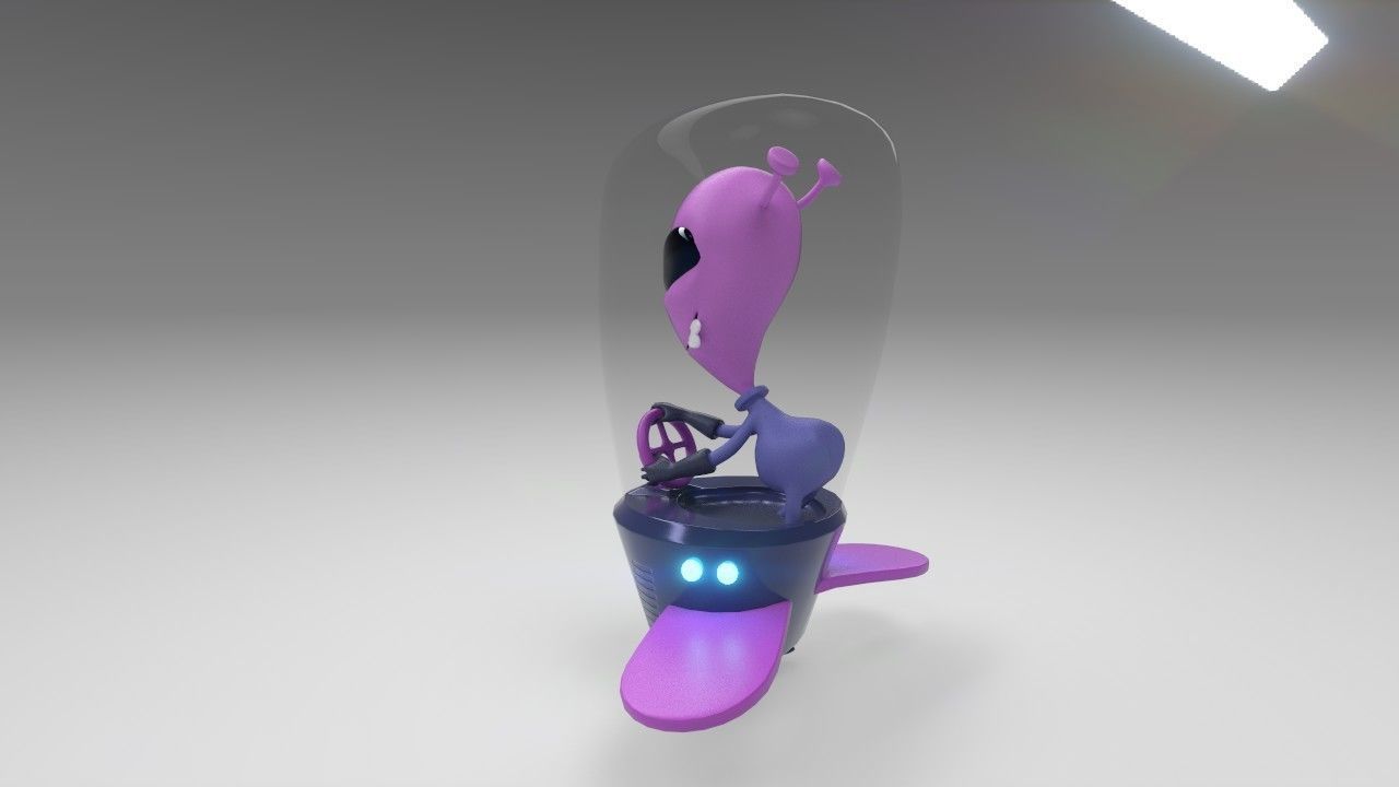 Space Ship Low-poly 3D model_4