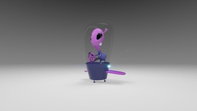 Space Ship Low-poly 3D model