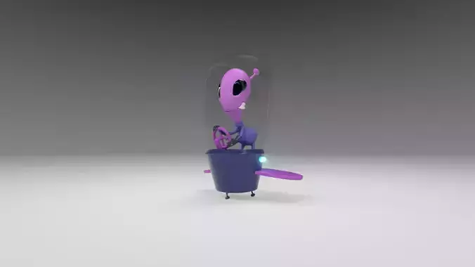 Space Ship Low-poly 3D model