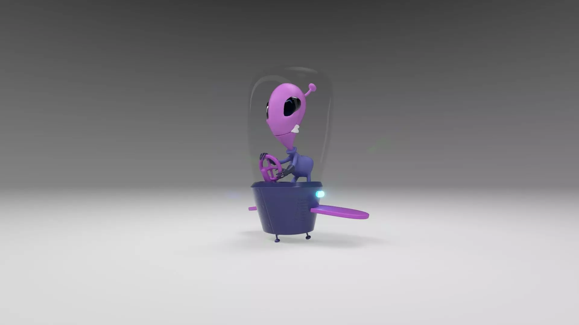 Space Ship Low-poly 3D model_0