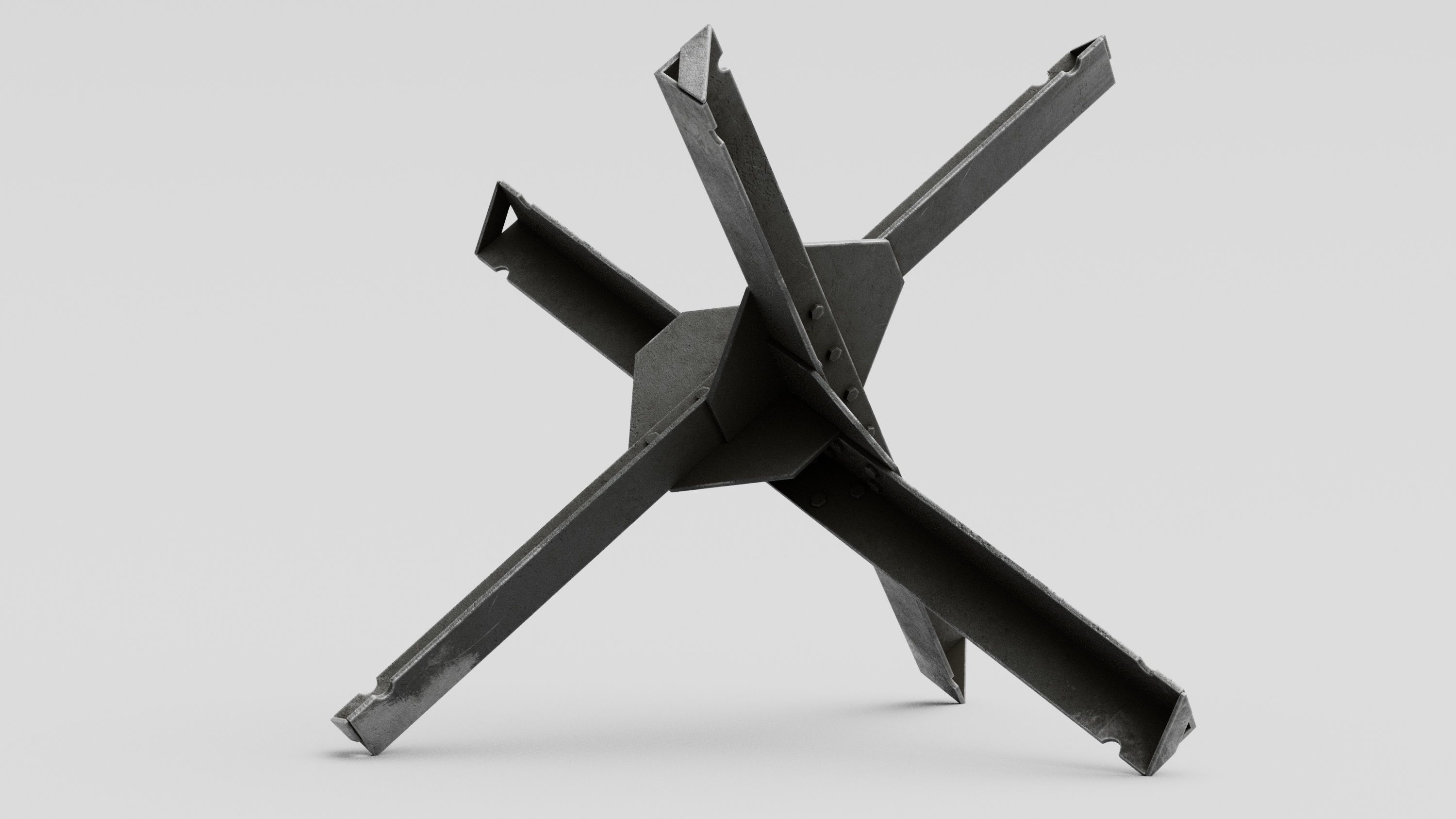Czech Hedgehog Anti Tank Obstacle 3D 3D model | CGTrader