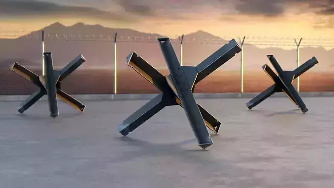 Czech Hedgehog Anti Tank Obstacle 3D