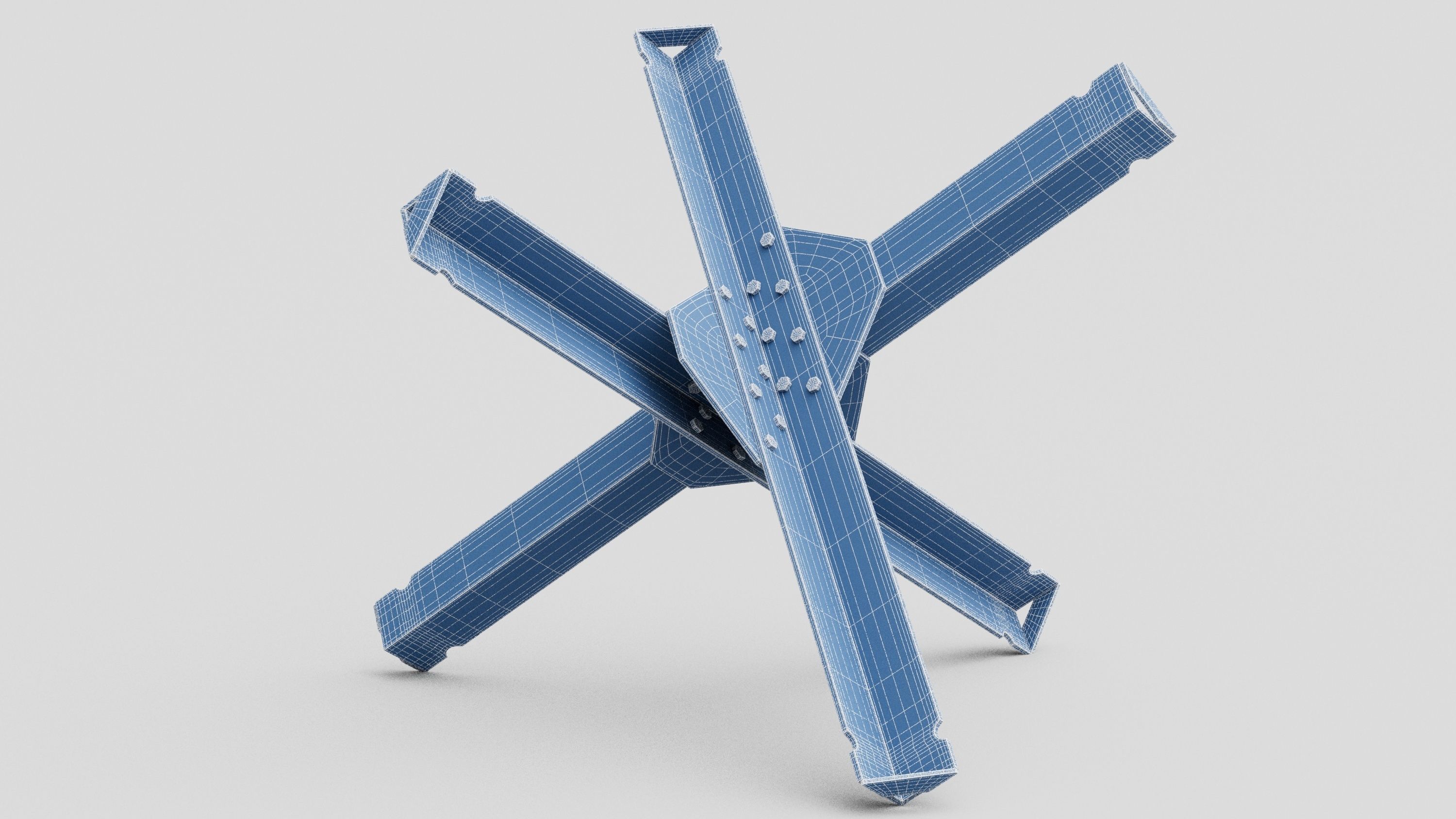 Czech Hedgehog Anti Tank Obstacle 3D 3D model | CGTrader