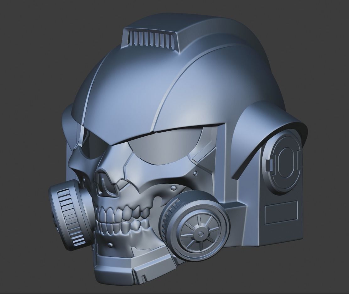 Custom Space Marine Helmet for cosplay 3D model 3D printable | CGTrader