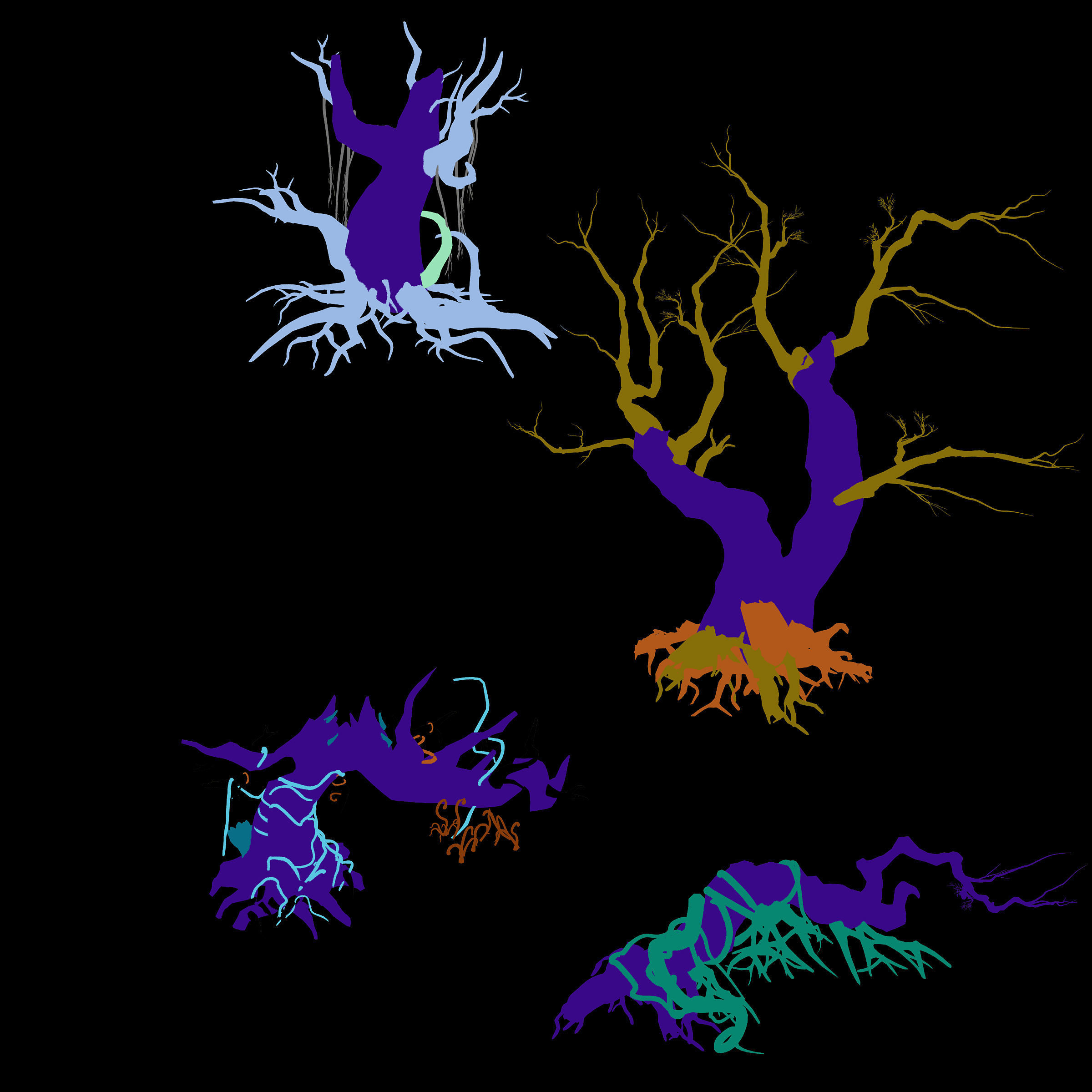 Dragon Fortress-Spider Forest Withered Tree 02 3D model_2