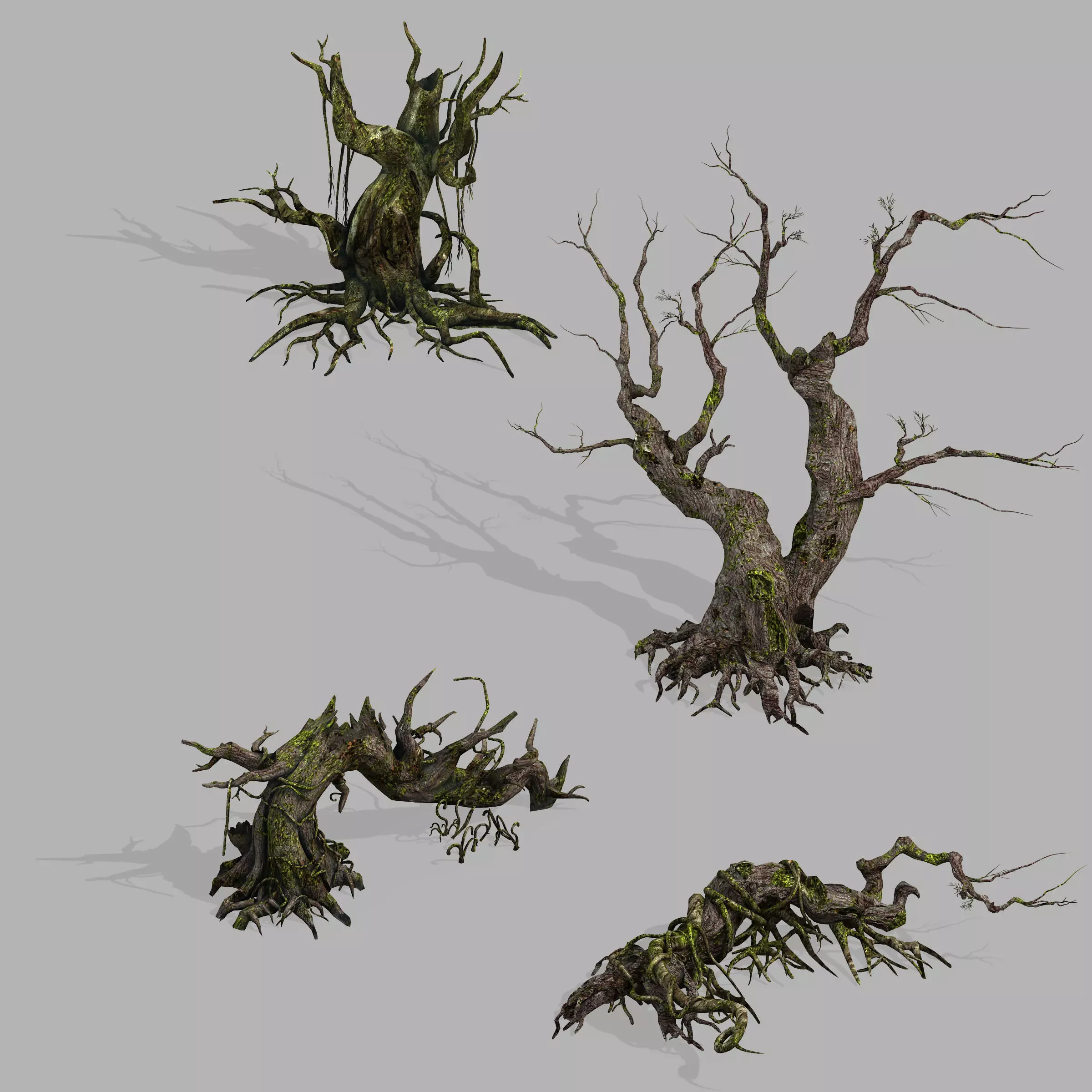 Dragon Fortress-Spider Forest Withered Tree 02 3D model_0