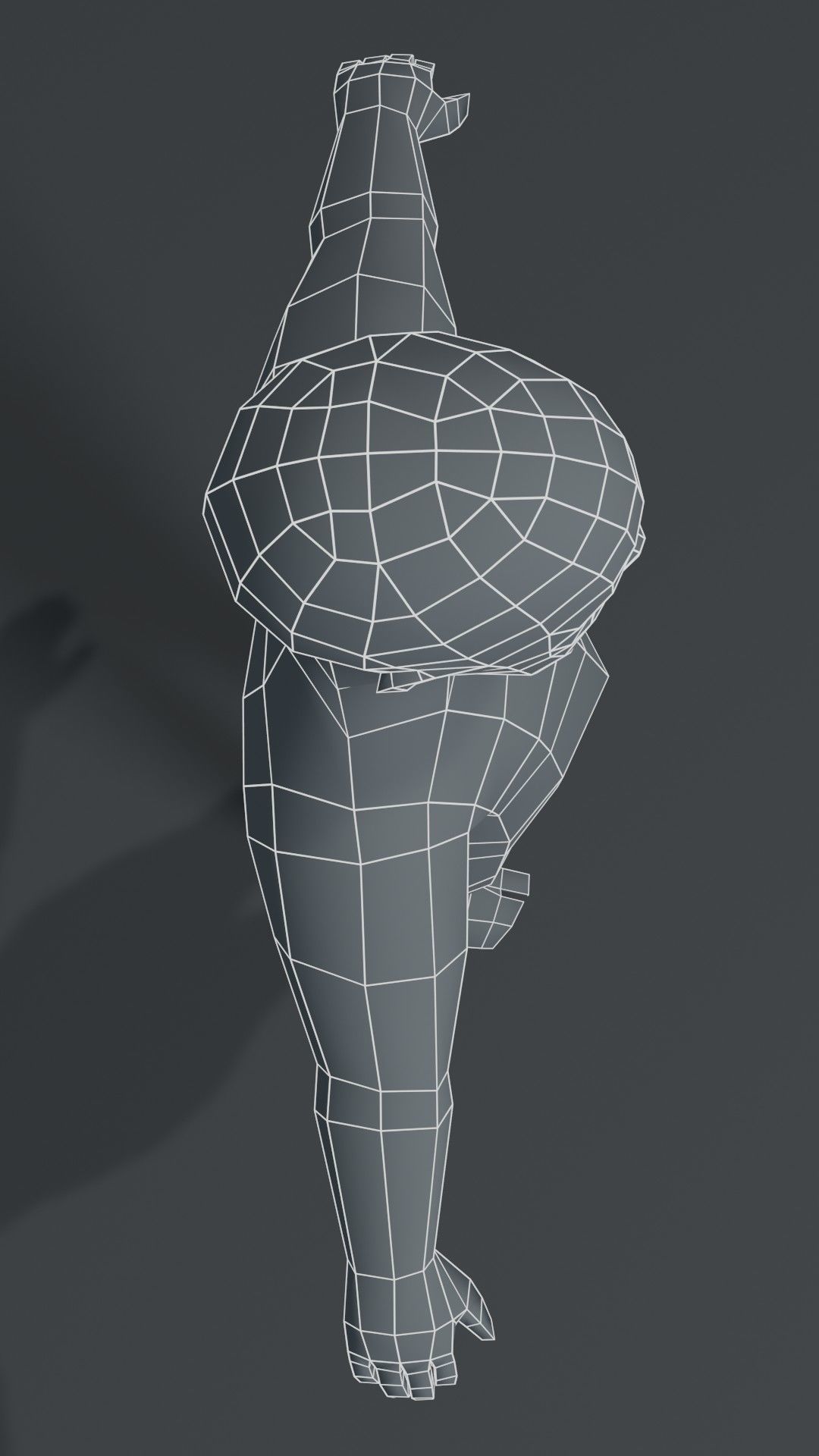 Fat Boy Kid Body Base Mesh  3D Model 1000 Polygons Low-poly 3D model_3