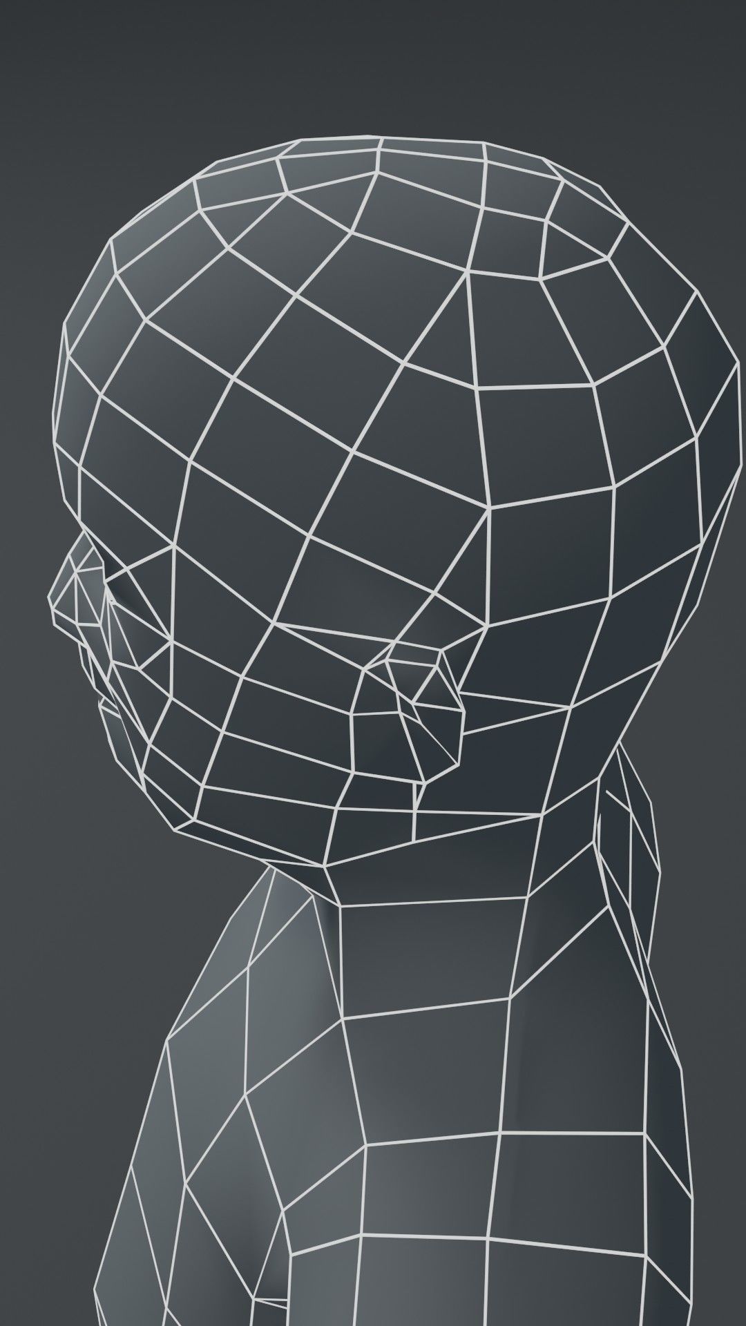 Fat Boy Kid Body Base Mesh  3D Model 1000 Polygons Low-poly 3D model_7