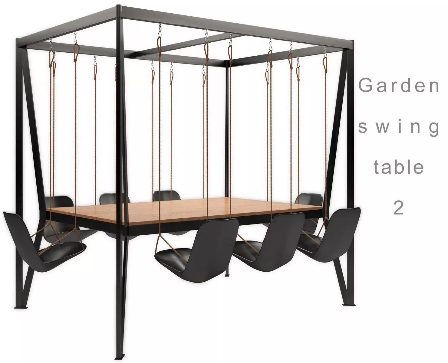 Garden swing table 2 3D model_0