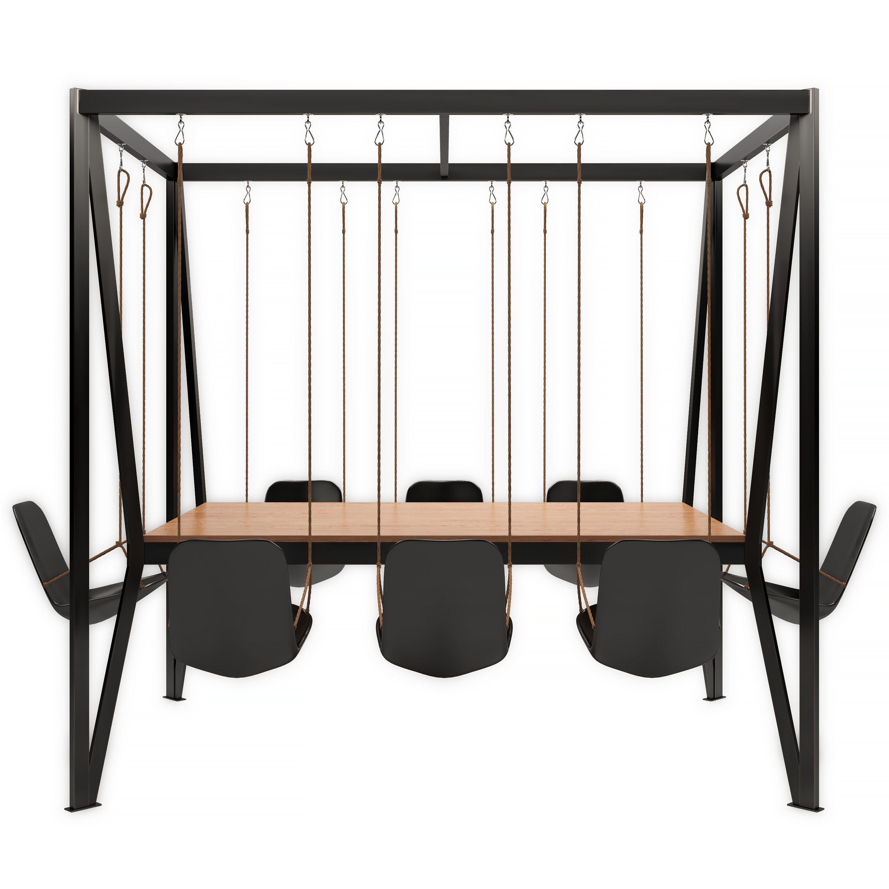 Garden swing table 2 3D model_3