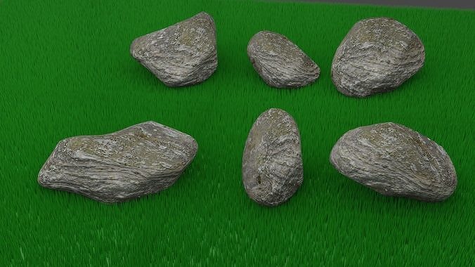 Rock 3D model with 2k textures  Free low-poly 3D model