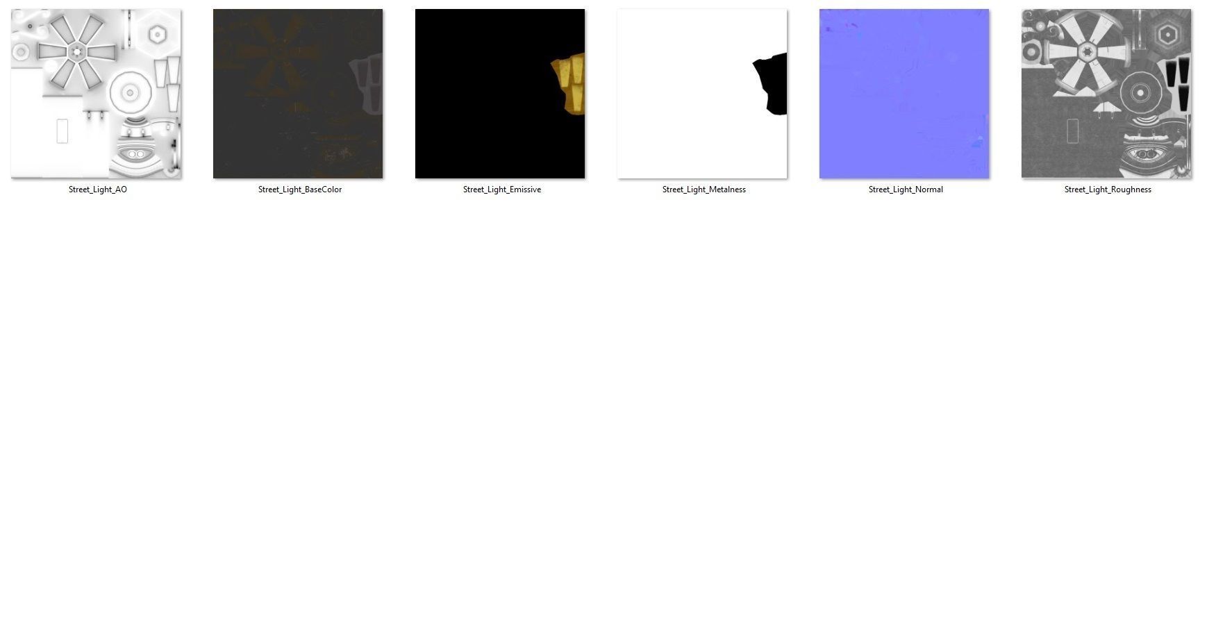 Street Lights - low poly Low-poly 3D model_15