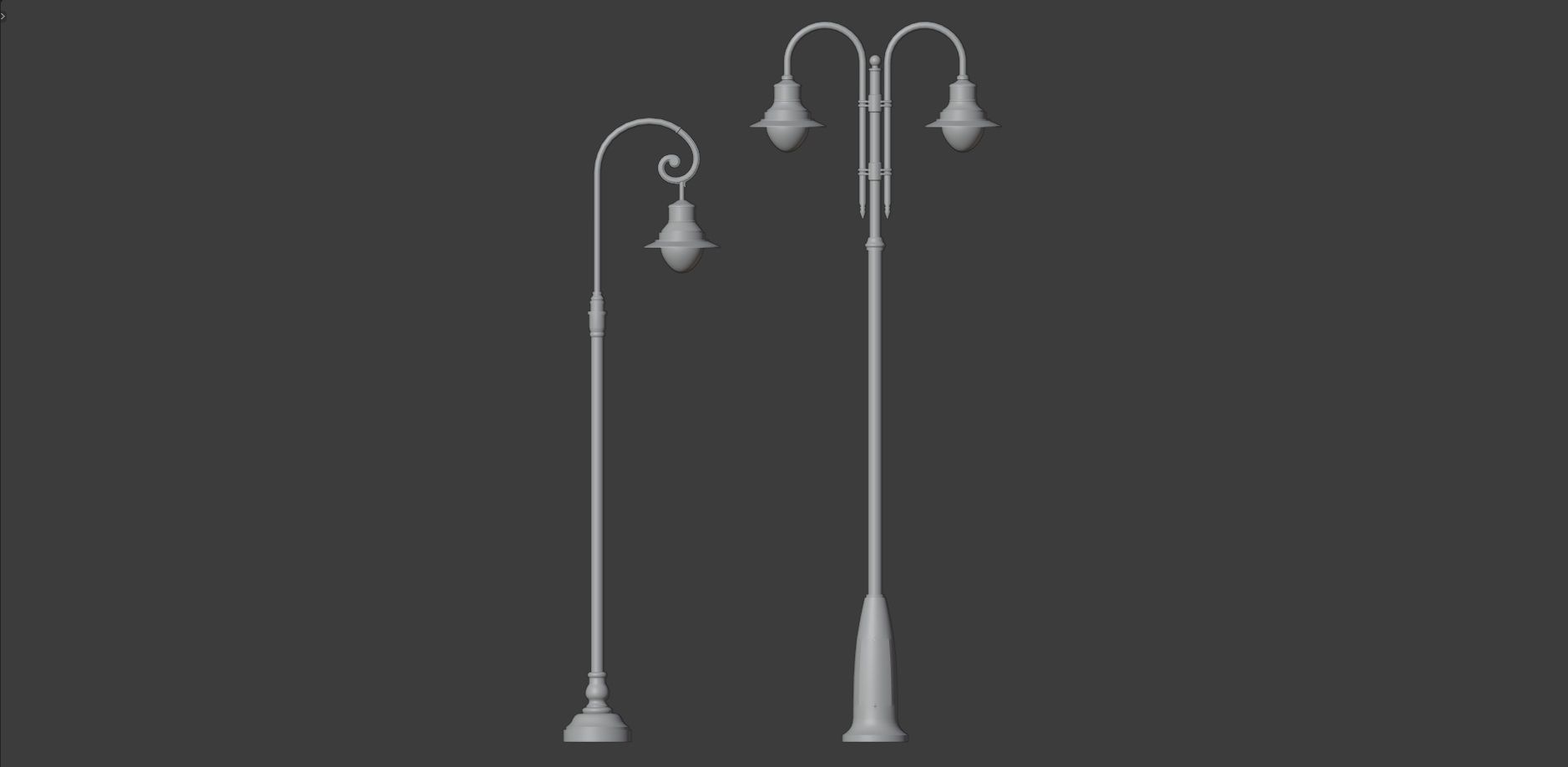Street Lights - low poly Low-poly 3D model_8