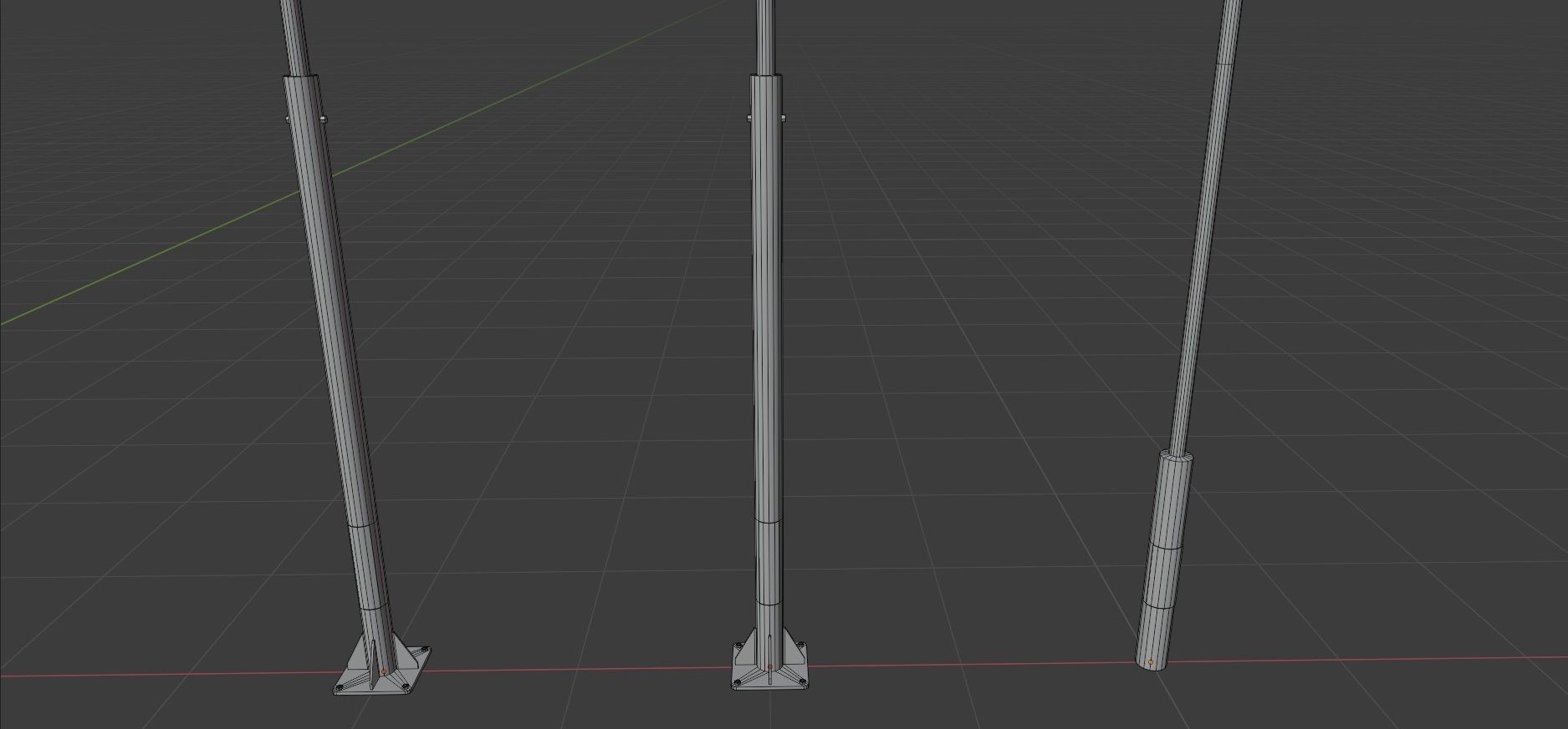 Street Lights - low poly Low-poly 3D model_14