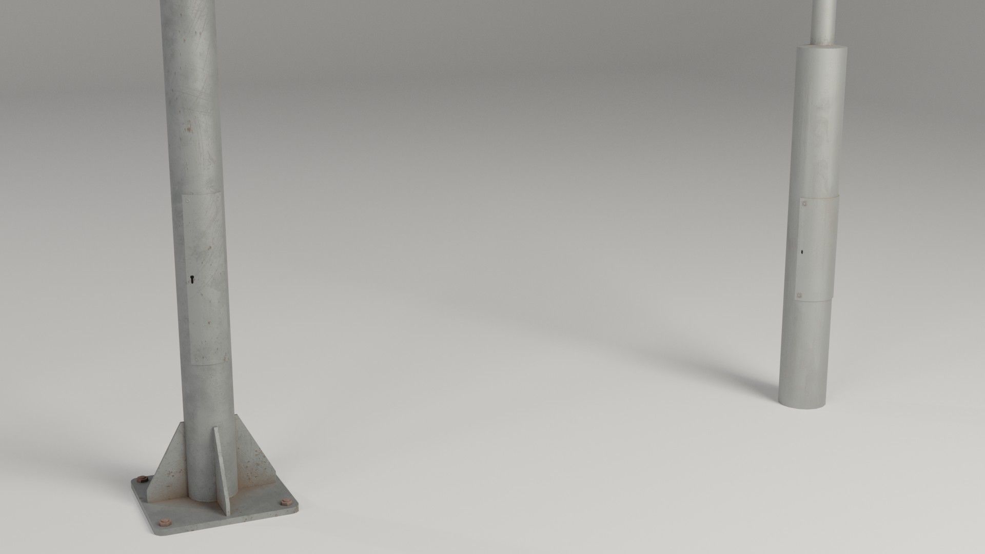 Street Lights - low poly Low-poly 3D model_4