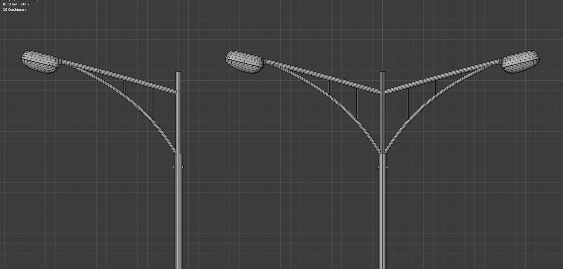 Street Lights - low poly Low-poly 3D model_12