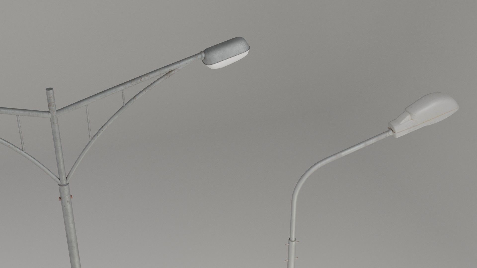 Street Lights - low poly Low-poly 3D model_5