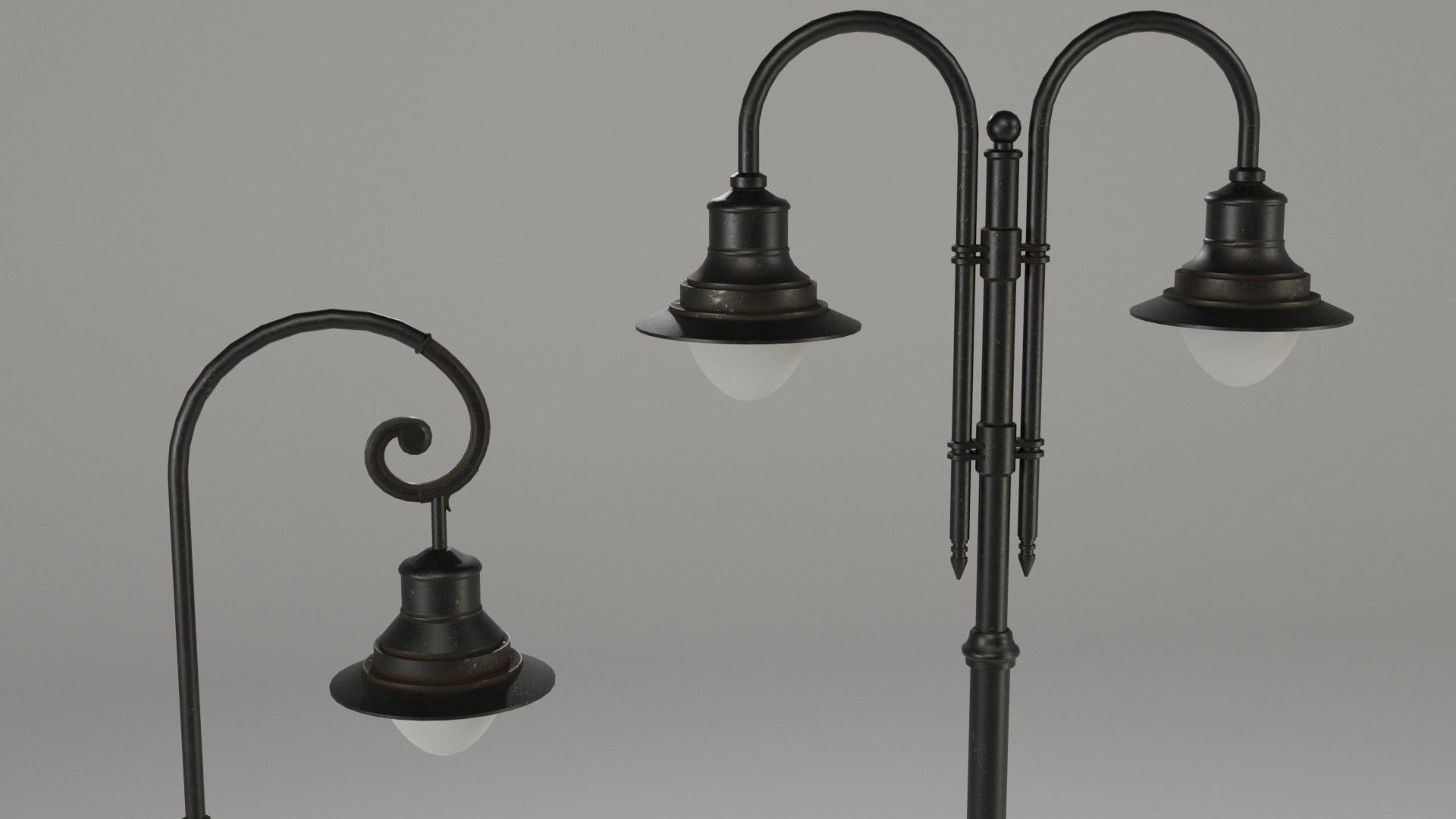 Street Lights - low poly Low-poly 3D model_3