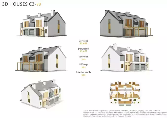 House C3V3 Low-poly 3D model